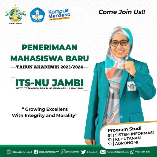 Penerimaan Mahasiswa Baru ITS NU Jambi TA 2023/2024 